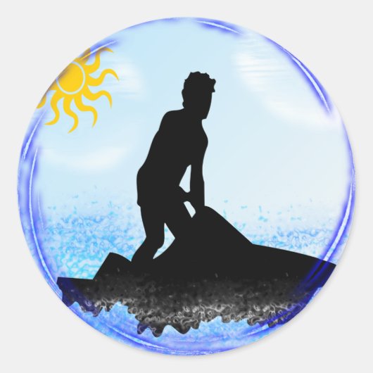 ジェットスキー夢 ラウンドシール (正面)