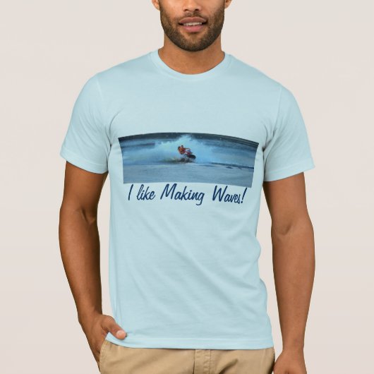 ジェットスキー屋外ウォータースポーツおかしなシャツ Tシャツ (正面)