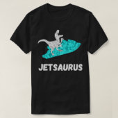ジェットスキー恐竜水おもしろいジェットスキーディノウォータースクラ Tシャツ (デザイン正面)