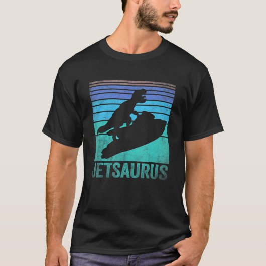 ジェットスキー恐竜水ジェットスキーDinoウォータークラフトR Tシャツ (正面)