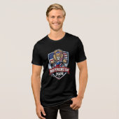 ジェットスキー愛好家 愛国心 トライブレンドTシャツ (正面全面)