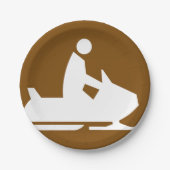 ジェットスキー標識 ペーパープレート (正面)