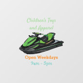 ジェットスキー漫画イラストレーション ウィンドウサイン (シート)