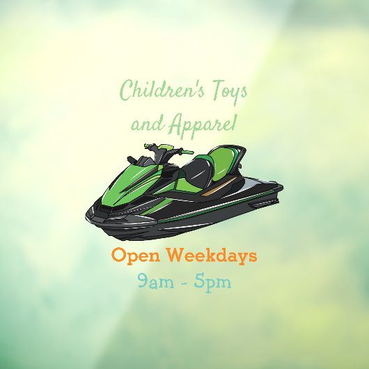 ジェットスキー漫画イラストレーション ウィンドウサイン (シート3)