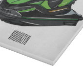 ジェットスキー漫画イラストレーション カッティングボード (角)