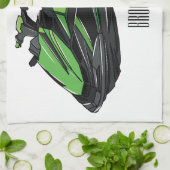 ジェットスキー漫画イラストレーション キッチンタオル (折り畳み)