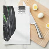 ジェットスキー漫画イラストレーション キッチンタオル (四つ折り)