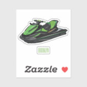 ジェットスキー漫画イラストレーション シール (シート)