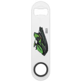 ジェットスキー漫画イラストレーション スピード栓抜き (裏面)