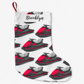 ジェットスキー漫画イラストレーション スモールクリスマスストッキング (正面)