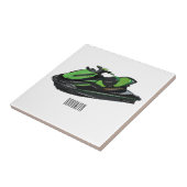 ジェットスキー漫画イラストレーション タイル (側面)