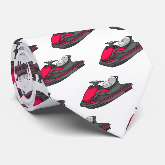 ジェットスキー漫画イラストレーション ネクタイ (ロール)