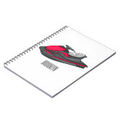 ジェットスキー漫画イラストレーション ノートブック (左側)