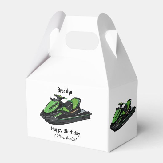 ジェットスキー漫画イラストレーション フェイバーボックス (裏面サイド)