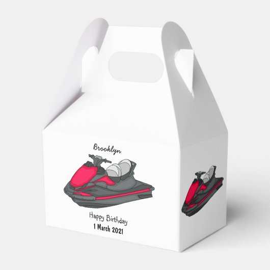 ジェットスキー漫画イラストレーション フェイバーボックス (正面サイド)