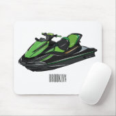 ジェットスキー漫画イラストレーション マウスパッド (マウス)