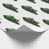 ジェットスキー漫画イラストレーション ラッピングペーパー (角)