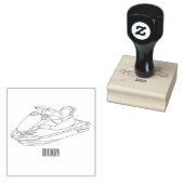 ジェットスキー漫画イラストレーション ラバースタンプ (押印)