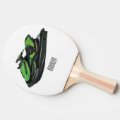 ジェットスキー漫画イラストレーション 卓球ラケット (横)