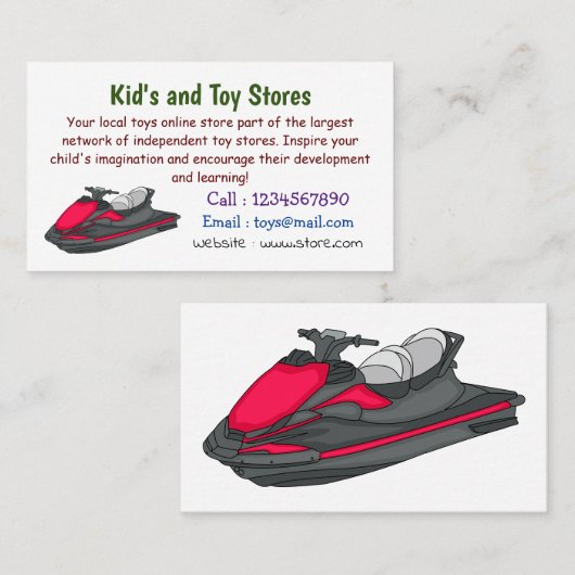 ジェットスキー漫画イラストレーション 名刺 (正面/裏面)