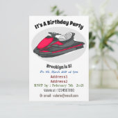 ジェットスキー漫画イラストレーション 招待状 (スタンド正面)