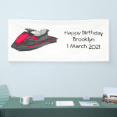 ジェットスキー漫画イラストレーション 横断幕 (トレードショー)