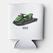 ジェットスキー漫画イラストレーション 缶クーラー (正面)