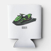 ジェットスキー漫画イラストレーション 缶クーラー (裏面)