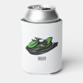 ジェットスキー漫画イラストレーション 缶クーラー (缶裏面)
