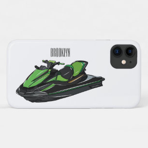 ジェットスキー漫画イラストレーション iPhone 11 ケース