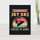 ジェットスキー生まれジのスキースキーウォータースポーツジェットスキーへ カード (正面)