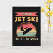 ジェットスキー生まれジのスキースキーウォータースポーツジェットスキーへ カード (黄色い花)
