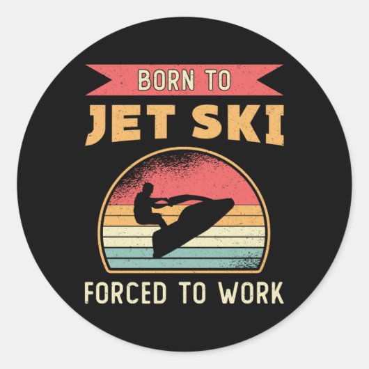 ジェットスキー生まれジのスキースキーウォータースポーツジェットスキーへ ラウンドシール (正面)