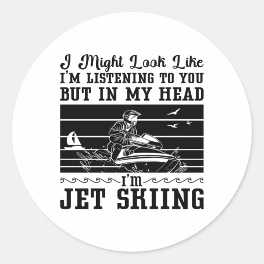 ジェットスキー私は水のスポーツを見るかもしれないジェットスキー ラウンドシール (正面)