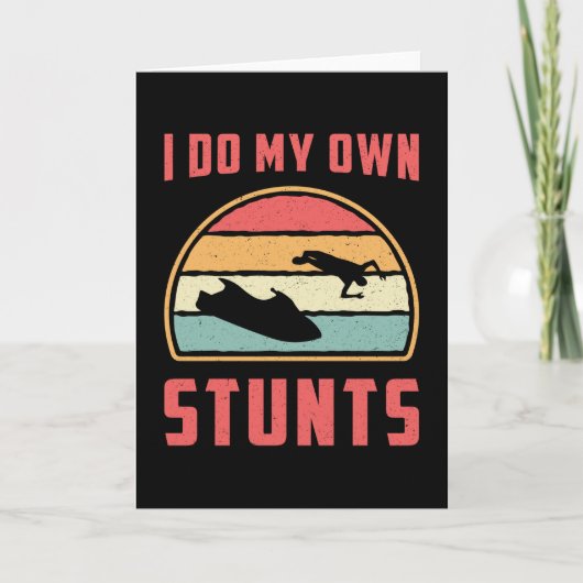 ジェットスキー私は自分のスタントジェットスキー水ジェットスキーをする カード (正面)