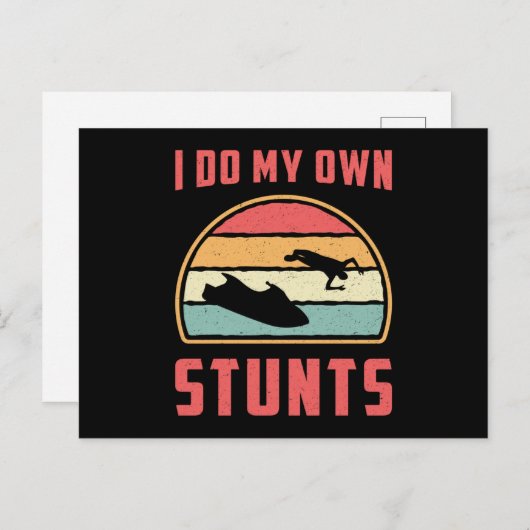 ジェットスキー私は自分のスタントジェットスキー水ジェットスキーをする ポストカード (正面/裏面)