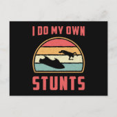 ジェットスキー私は自分のスタントジェットスキー水ジェットスキーをする ポストカード (正面)