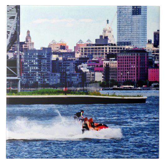 ジェットスキーbyコルゲートクロック タイル (正面)