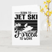ジェットスキ生まれーのジェットスキーの仕事を余儀なくされたジェットスキーへのジェットスキー カード (黄色い花)