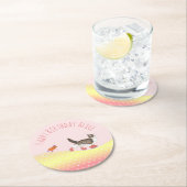 ジェットスケートペット誕生日パーティー紙コースター ラウンドペーパーコースター (インサイチュ)