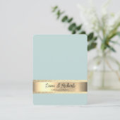 ジェットストリーム金箔素朴結婚式招待状 出欠カード (スタンド正面)