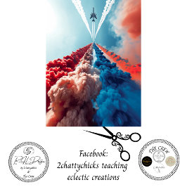 ジェットスモークトレイル赤白青切り離し 薄葉紙