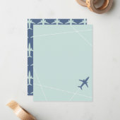 ジェットセット文房具 – アクア ノートカード (正面/裏面インサイチュ)