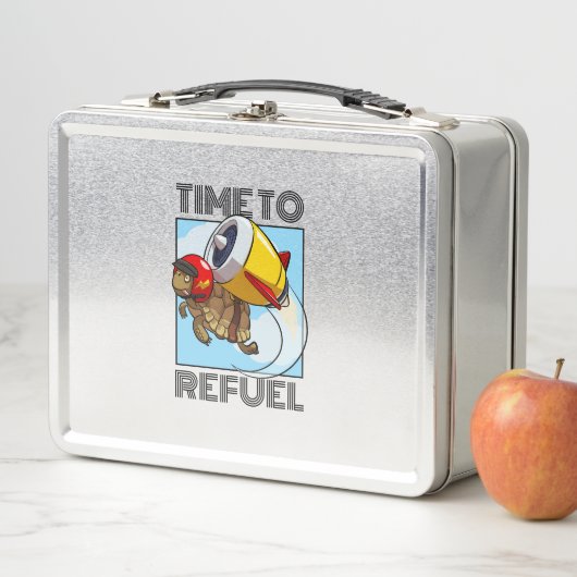 ジェットパックのおもしろい亀の漫画を再燃させる時間 メタルランチボックス (インサイチュ)