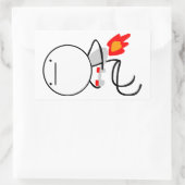 ジェットパックガイ 長方形シール (バッグ)