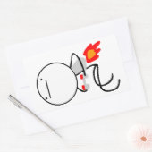 ジェットパックガイ 長方形シール (封筒)