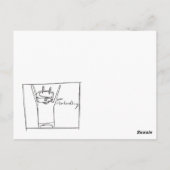 ジェットパック付きピーポッド猫 ポストカード (裏面)