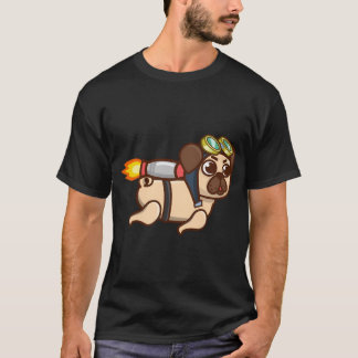 ジェットパック・アドベンチャー・パグの Tシャツ