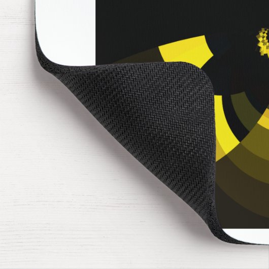 ジェットブラックと金ゴールドベクトルアートプリントグラフィックデザイン マウスパッド (コーナー)