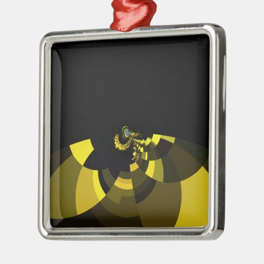 ジェットブラックと金ゴールドベクトルアートプリントグラフィックデザイン メタルオーナメント (左)